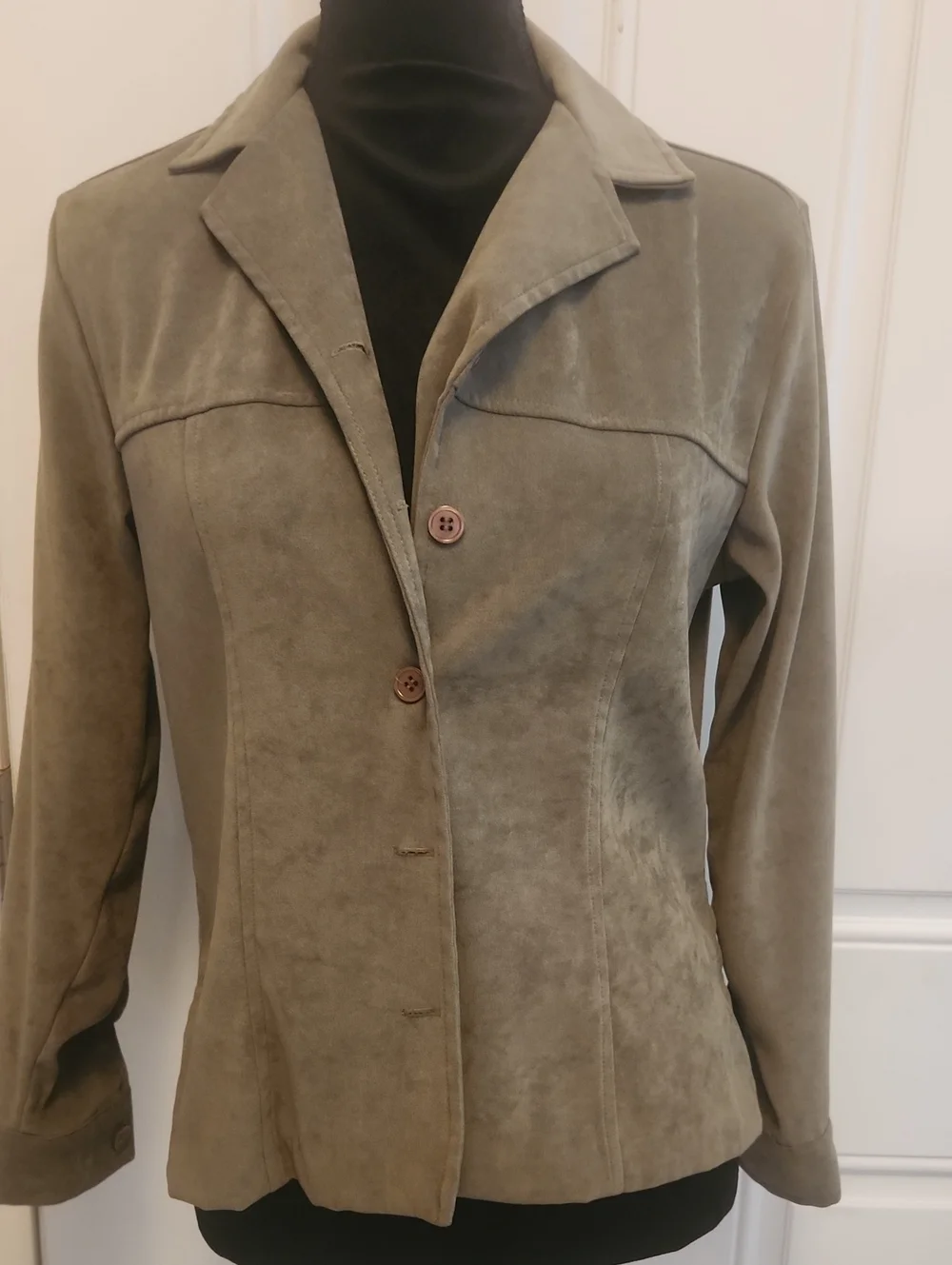 Sag Harbor Olive Green Suede Blazer